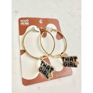 Hoop Mobb that girl dangle hoop Earrings